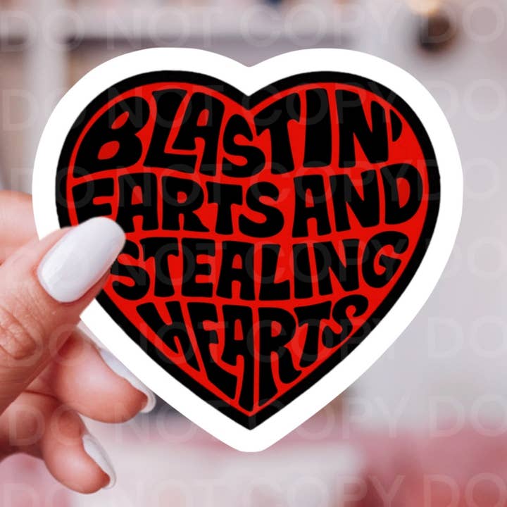 Pruttar och Stjäl Hjärtan Klistermärke för wholesale av Ace the Pitmatian Co