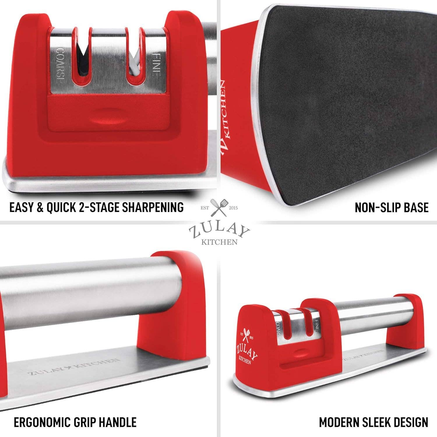 Zulay Kitchen - Wholesale Knife Sharpener - Premium Quality 2-Stage Knife Sharpener18