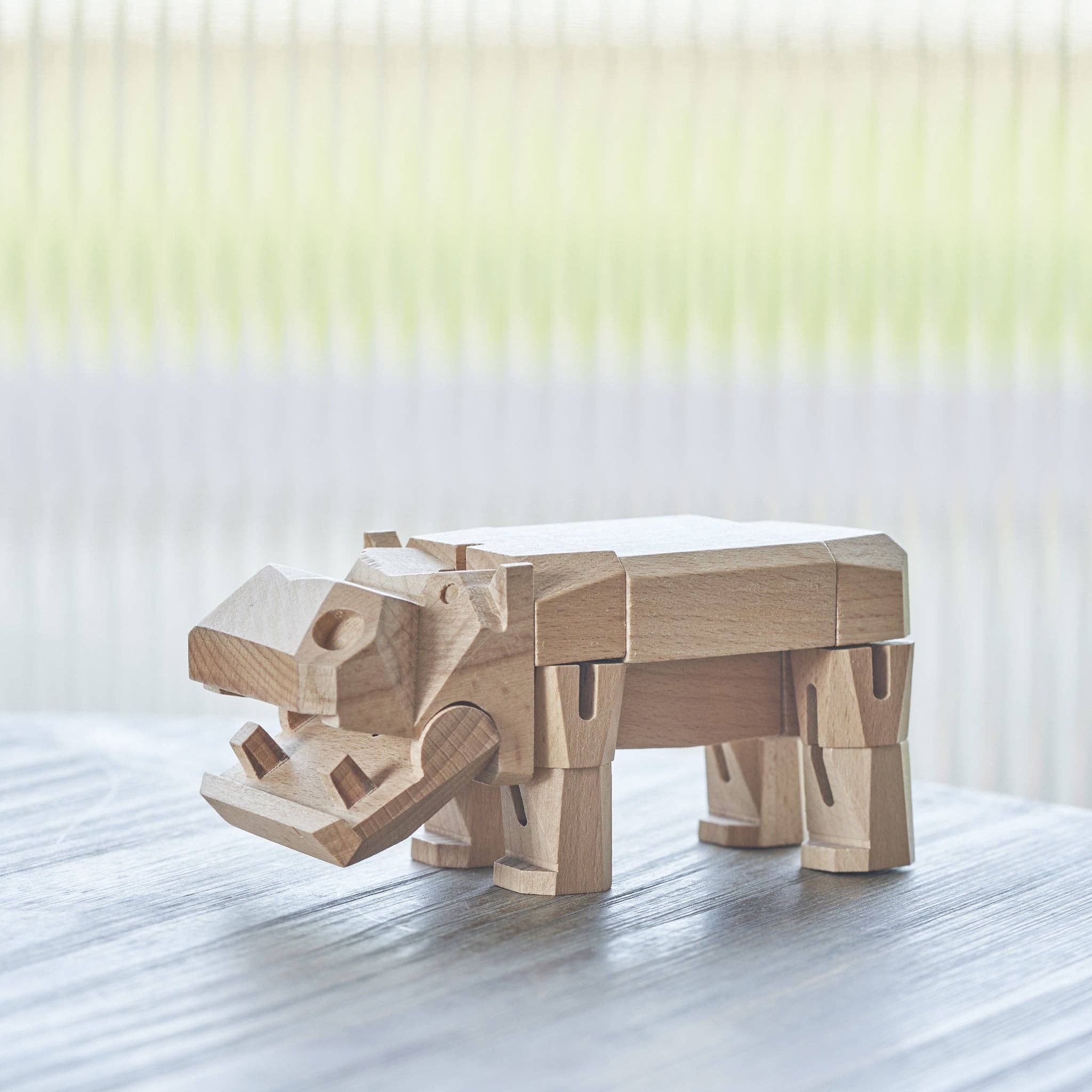 Yoshiaki Ito Design - Wholesale Wood Toy - Kids - Morphits ® Hippo Wooden Toy: Explore the Wild with Poseable9