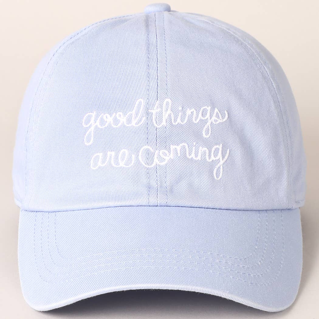 Fashion City – wholesale Baseball cap – Women's – Good Things Are Coming Embroidered Baseball Cap11