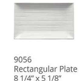 LeadingWare - Wholesale Dinner Plate - Gourmet White Dove Melamine Rectangular Plate