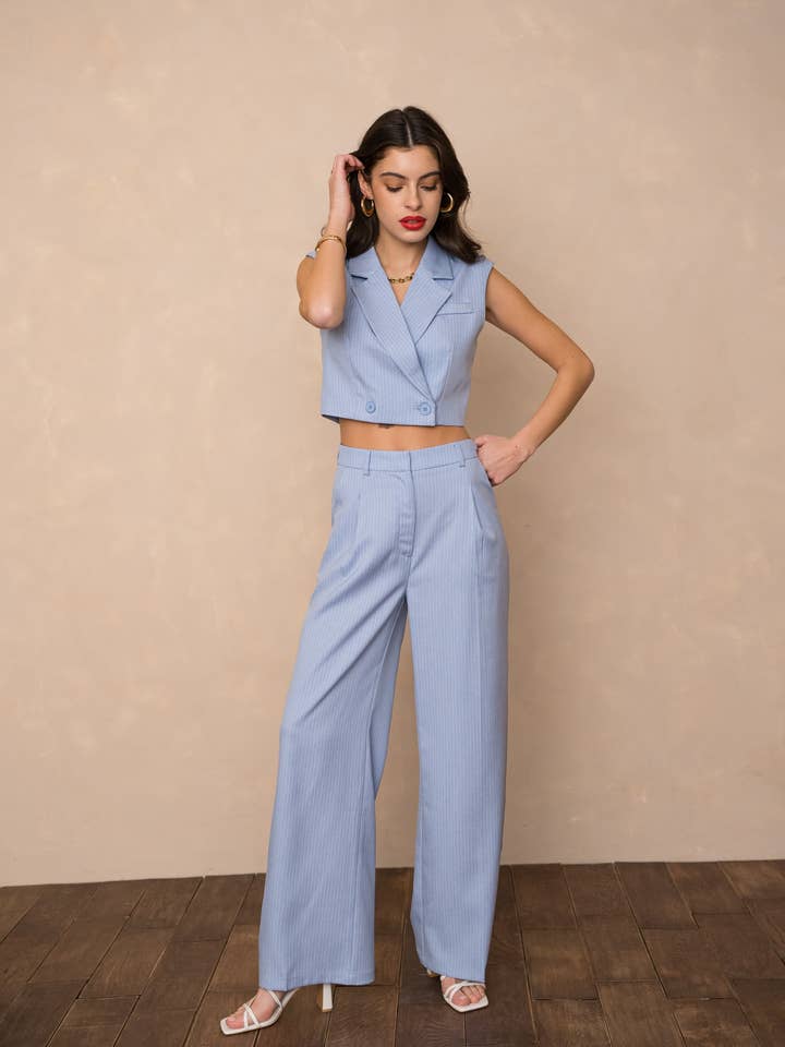 LULUMARY - Vendita all'ingrosso Blazer - Donna - Blazer senza maniche a righe V33133