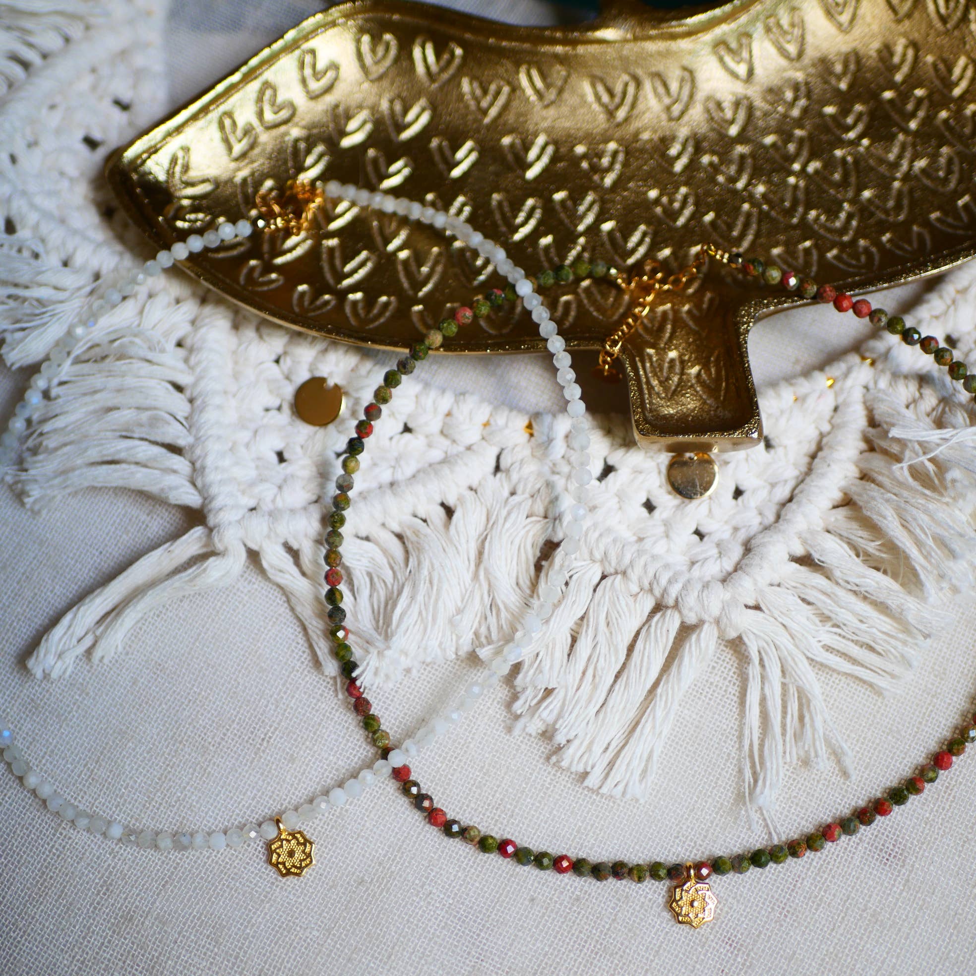 GINANDGER - Wholesale Pendant/Charm Necklace - ABOLI UNAKITE OR MOONSTONE NECKLACE3