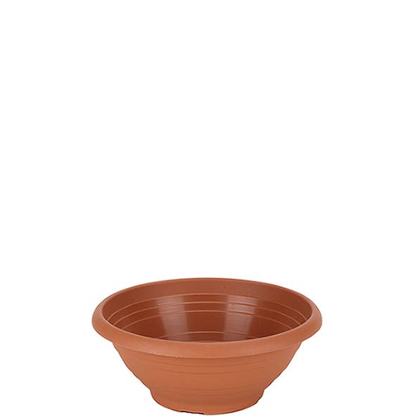Vosteen - Wholesale Plant Pot - Cortina plastic bowl, D25cm, H10Cm, Terra0