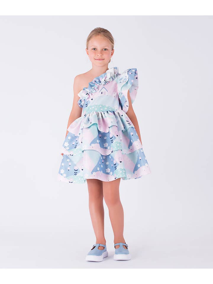 Mama Luma - Vendita all'ingrosso Vestito - Bambini - Abito monospalla con volant