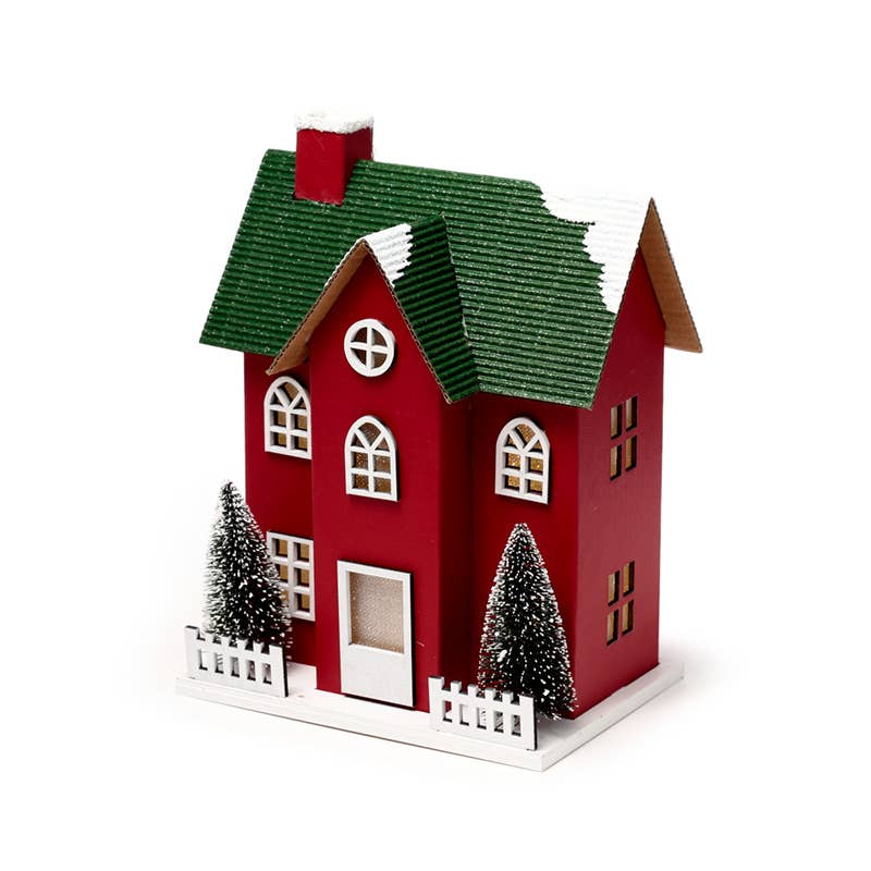 Puckator Ltd - Wholesale Ornament - Christmas Town House LED Decoration2