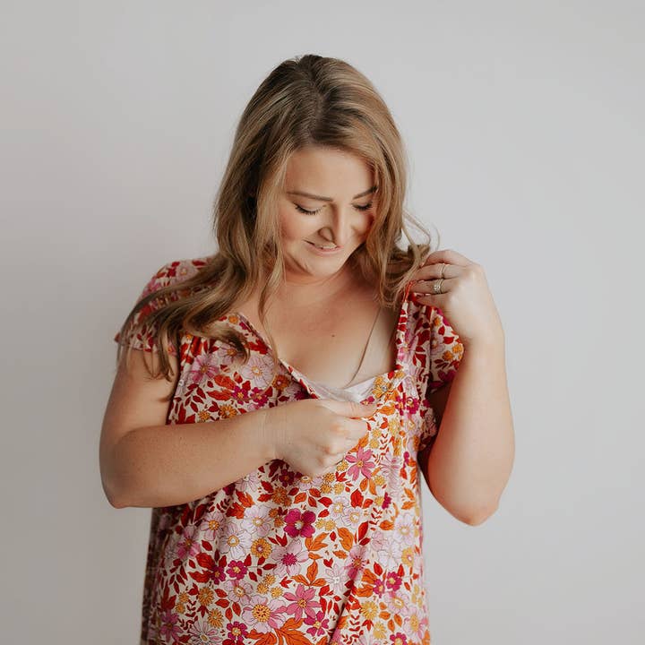 Wild Child Maternity Mommy Labor and Delivery/ Nursing Gown for wholesale by Three Little Tots