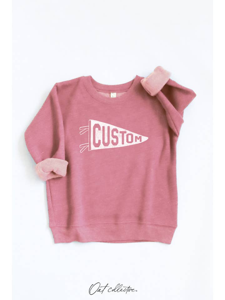 OAT COLLECTIVE - Wholesale Sweatshirt - Kids - CUSTOM PENNANT Toddler Graphic Sweatshirt7