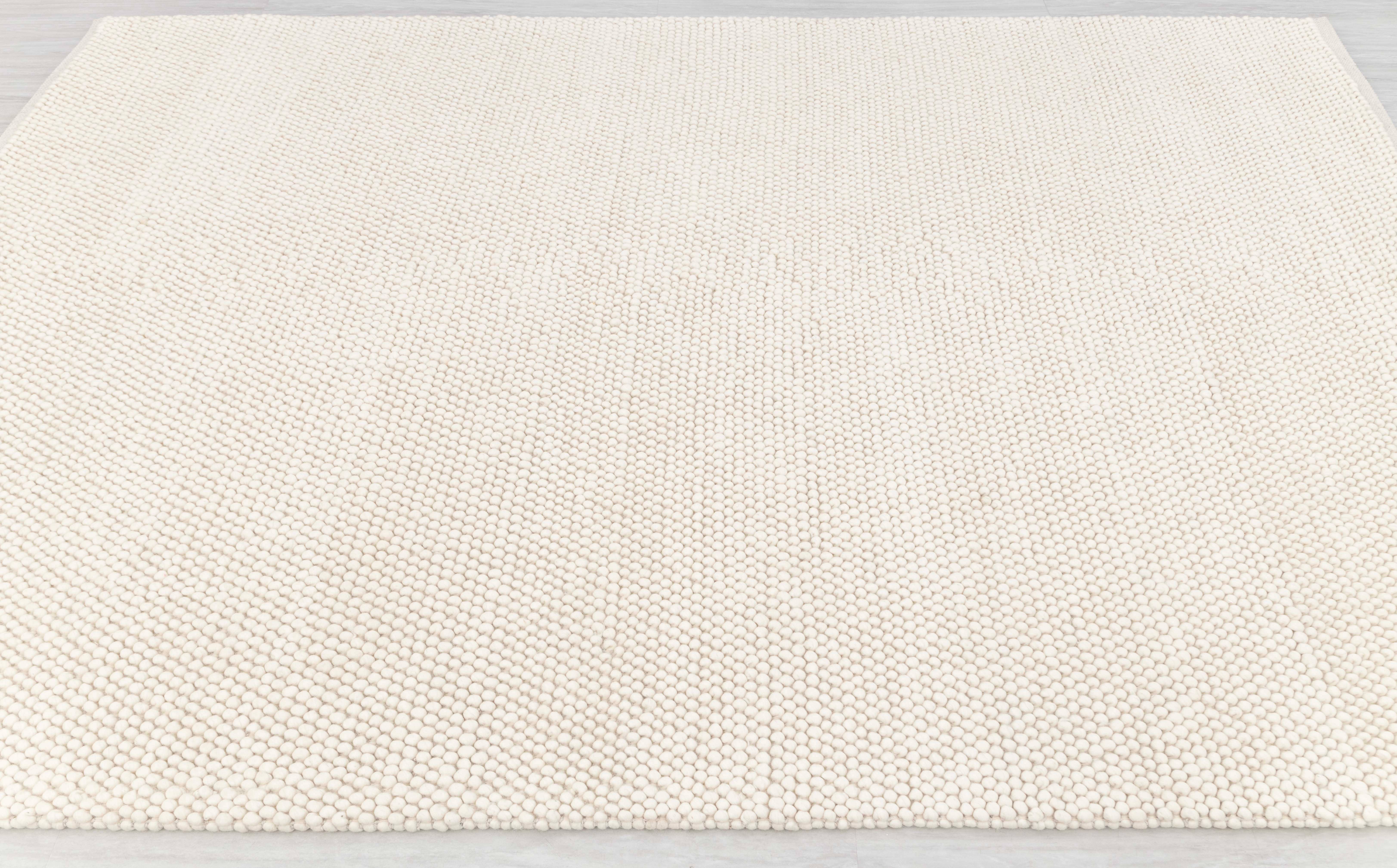 Aesthetic Homes LLC – Tapete por atacado – Tapete de Lã Marfim Pebble, Moderno Tecido à Mão – Tn-64B4