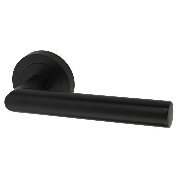 Diybasket – wholesale Knob/pull – Emily Lever Door Handle on Rose - Matt Black