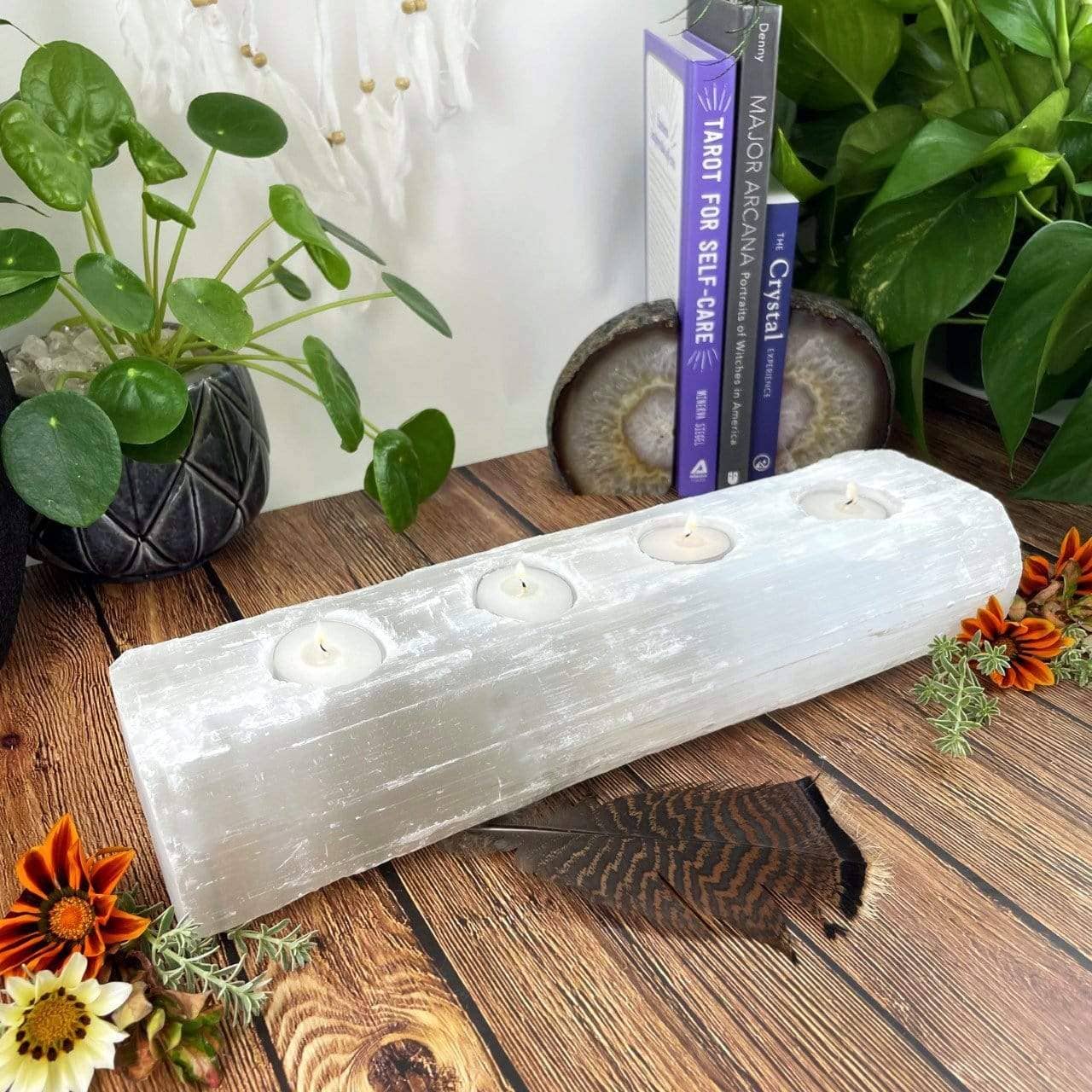 Rock Paradise - Wholesale Candle Holder - Selenite Crystal Candle Holder - Large 4 Holes for Votives7