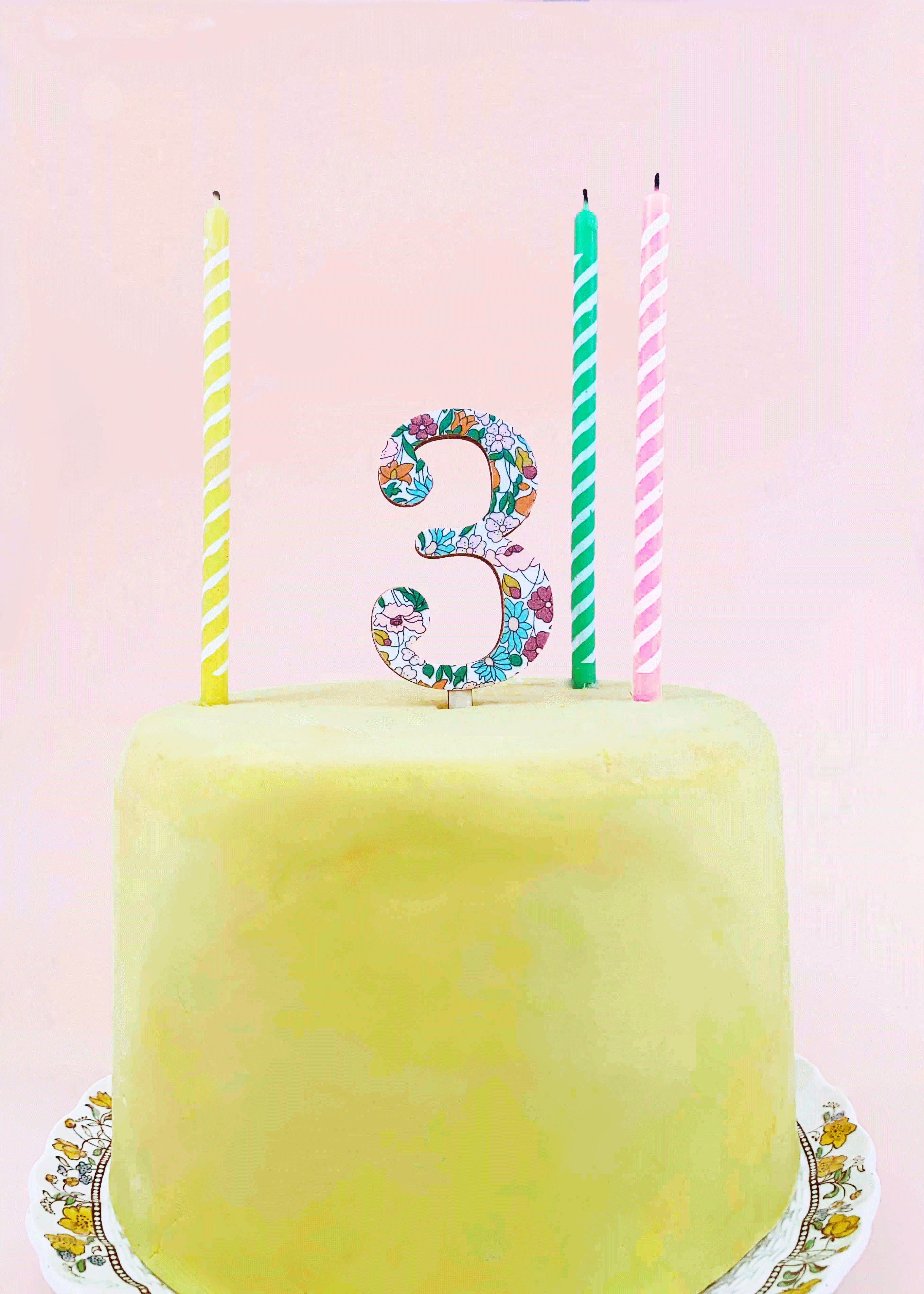 Eleanor Moss Studio - Wholesale Taart/cupcaketopper - Liberty of London cijfertaartdecoraties (Poppy Forest)1