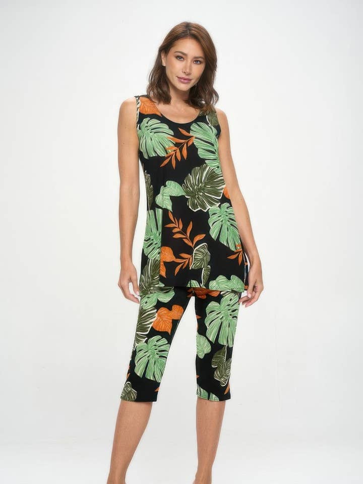 CC Wholesale Clothing - Wholesale Top & Pant Set (NOT Loungewear) - Women's - Bns Tank Capri Pants Set0