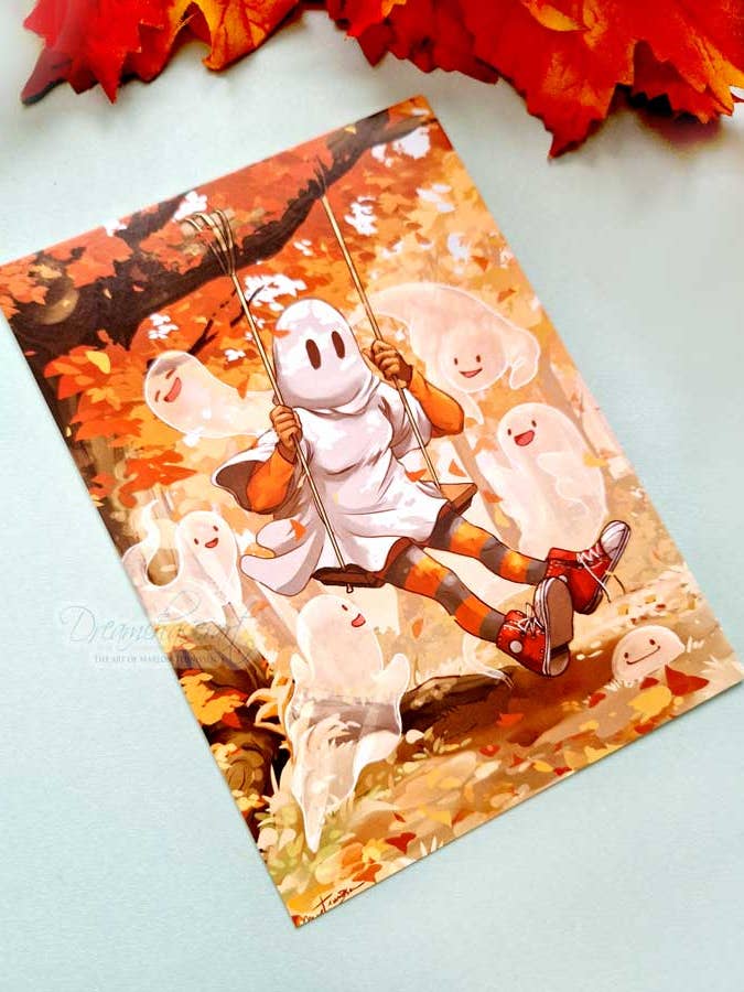 Postal Spooky Swing para venta al por mayor de Dreamchaserart