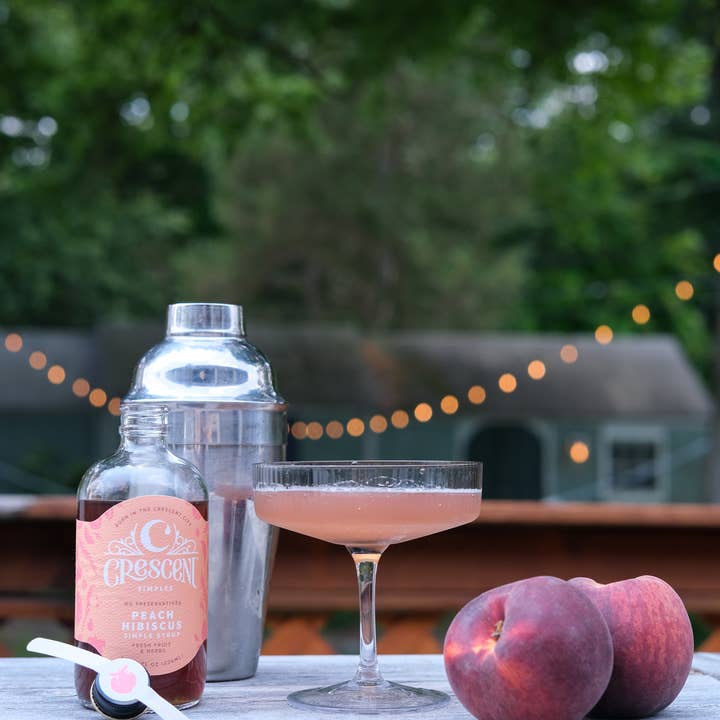 Crescent Simples - Wholesale Cocktail Mix/Syrup - Peach Hibiscus Simple Syrup4