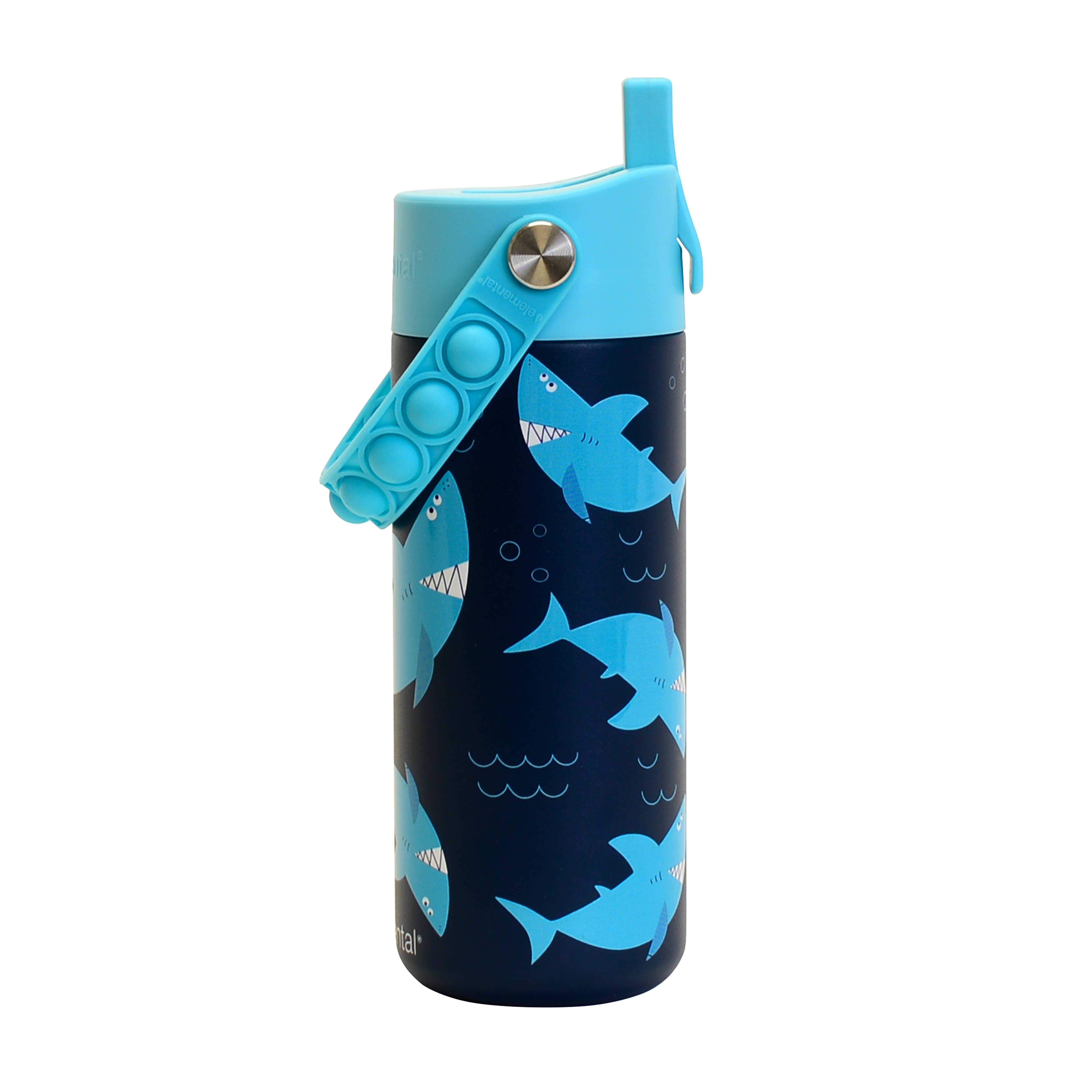 Elemental - Wholesale Water Bottle - Core Insulated Pop Fidget Handle Bottle 18oz - Sharks Ahoy1
