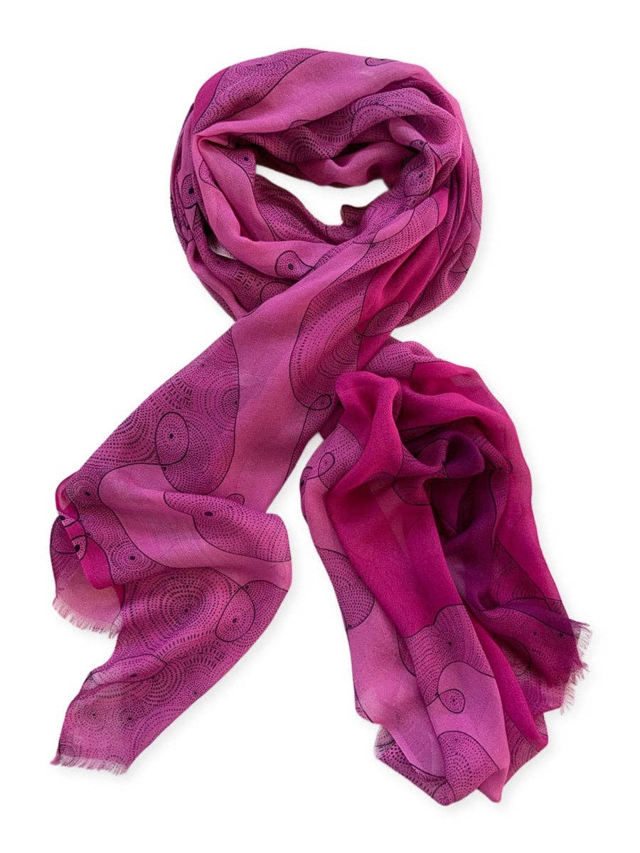 LOVELEEN®️ - Wholesale Scarf - Women's - 'Shining star of the Infinite galaxy' scarf (pink)3