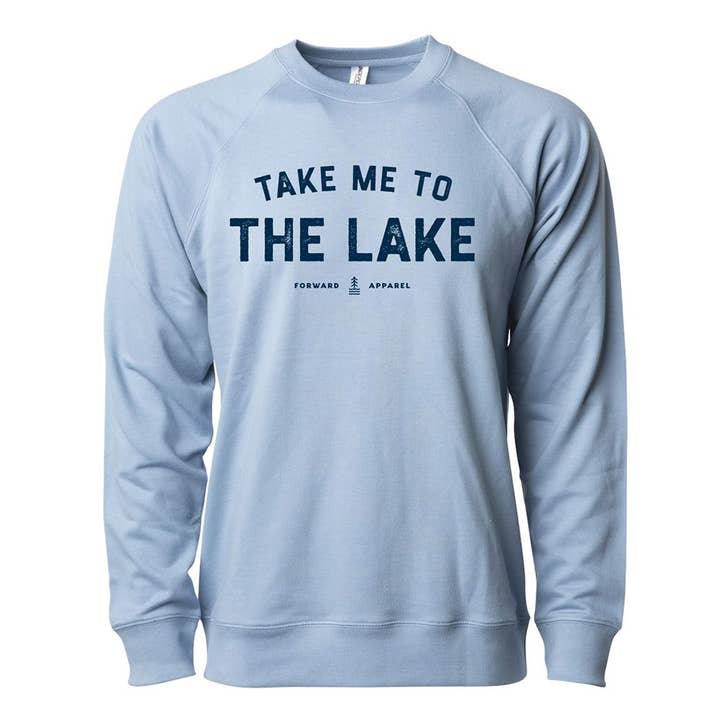 Take Me To The Lake Crew – Blue for wholesale by Forward Apparel Co.