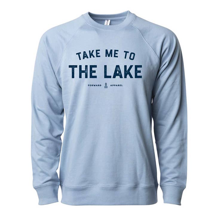 Take Me To The Lake Crew – Blue for wholesale by Forward Apparel Co.