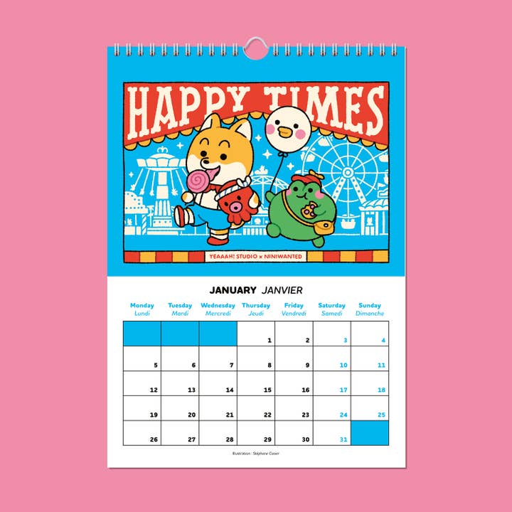 Yeaaah! Studio - Wholesale Calendar - 2026 calendar illustrated by Yeaaah! Studio & Niniwanted1