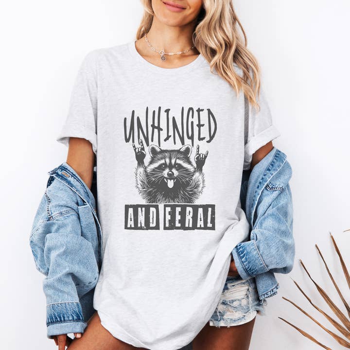 Trendznmore - Modern Graphic Apparel - Wholesale T-Shirt (Graphic) - Women's - Unhinged & Feral Funny Graphic T-Shirt 4