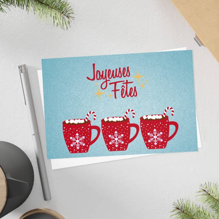 Joyeuses Fêtes Carte Postale for wholesale by Postcard Circus