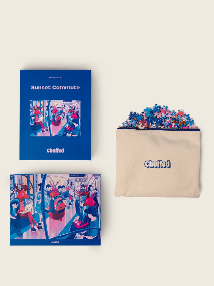 Sunset Commute - Puzzle da 1000 pezzi per la vendita all'ingrosso da parte di Chuffed, LLC