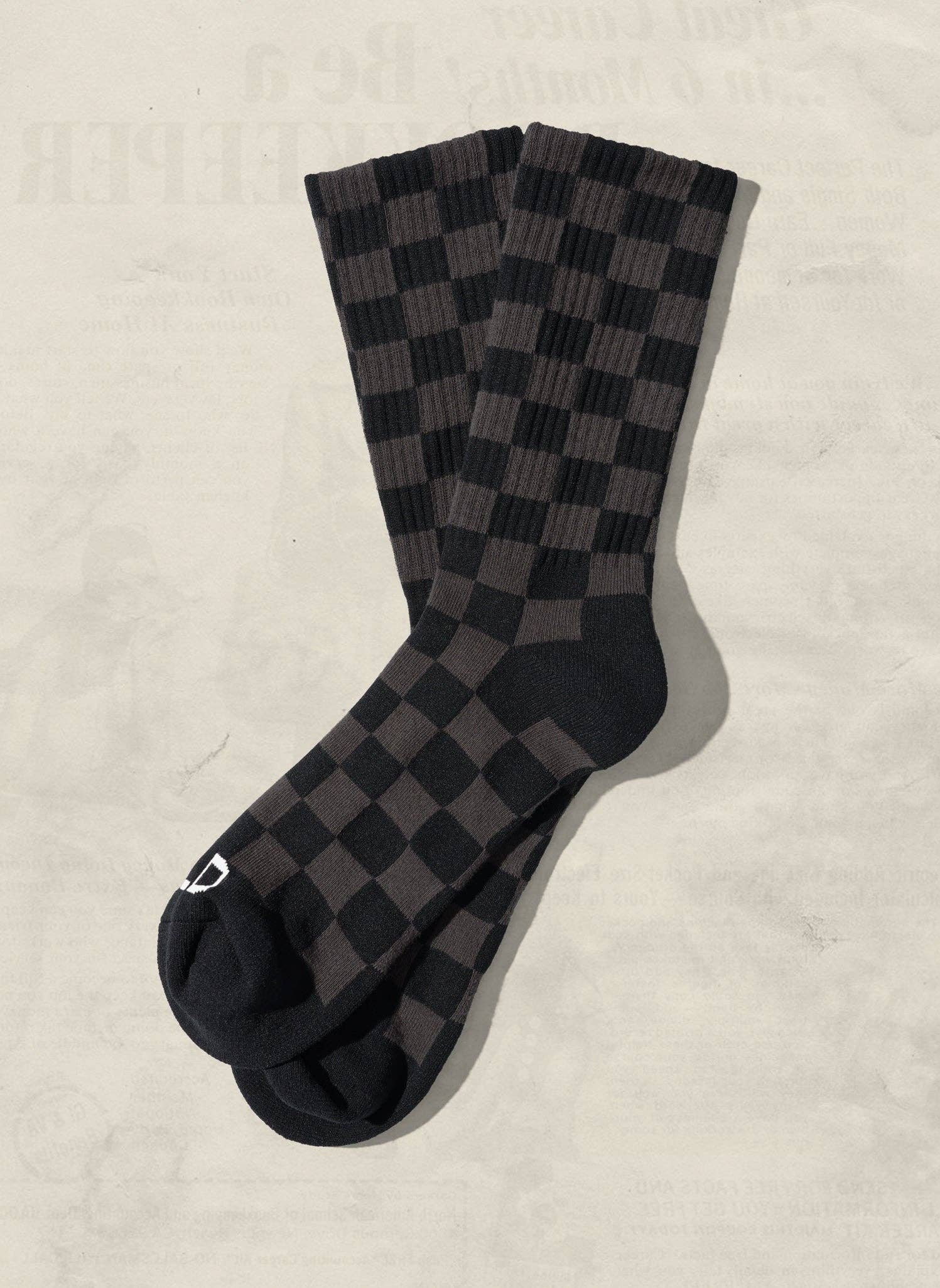 Weld Mfg. - Wholesale Socks - Unisex - Tonal Checkerboard Crew Socks7