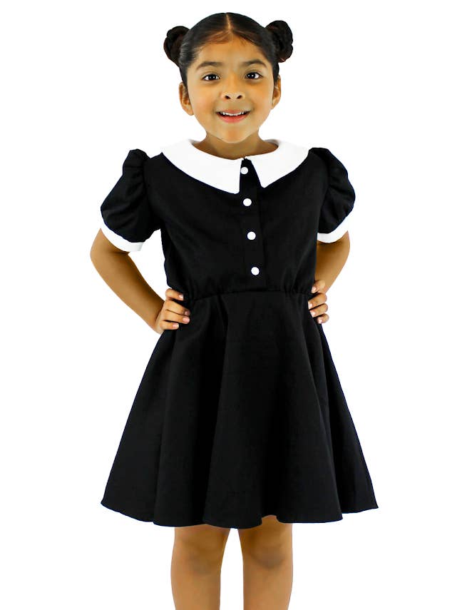 Girl's Wednesday Dress with snaps for wholesale by Hemet