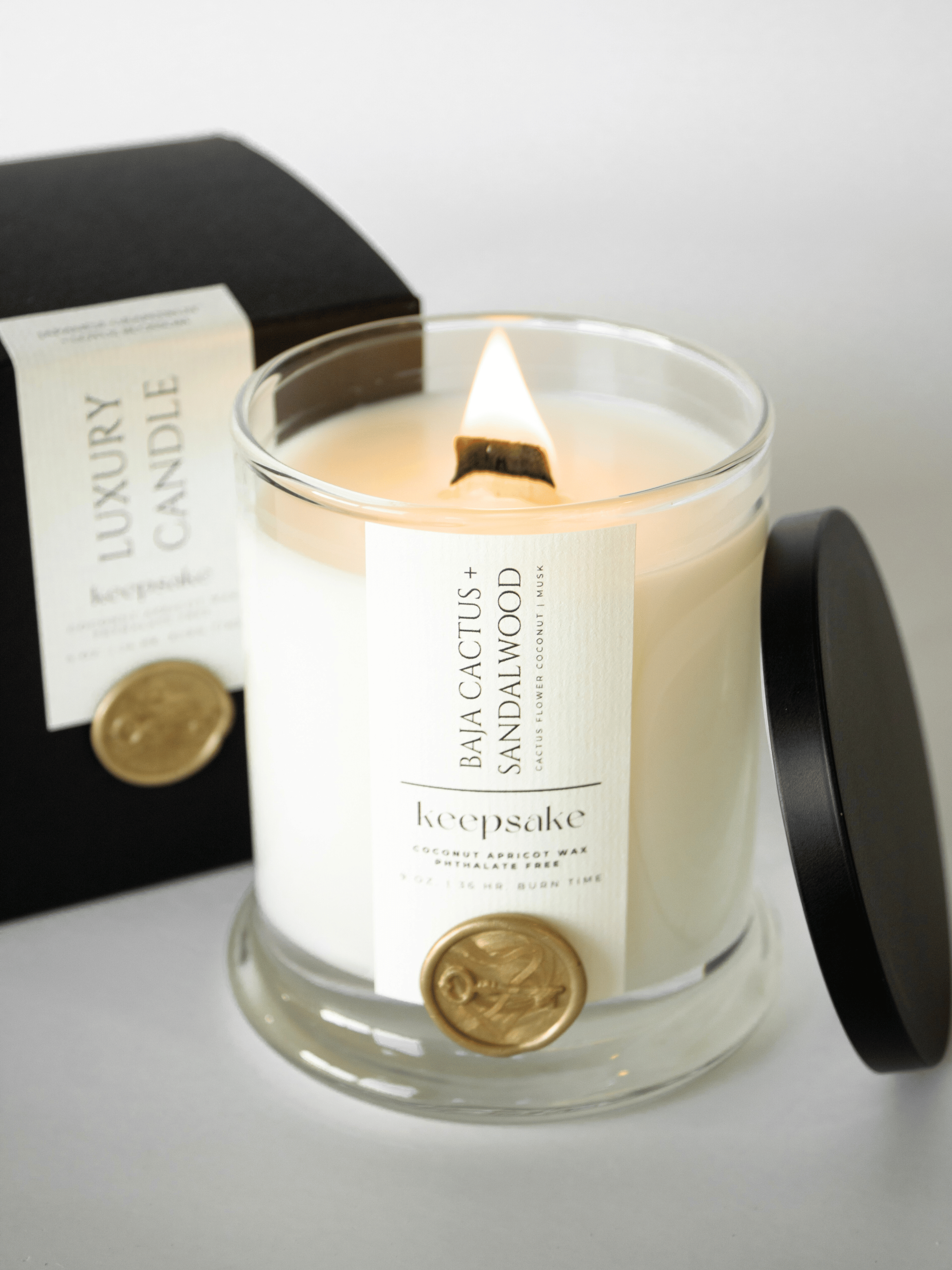 Keepsake Candle | Curated – wholesale Burkljus – 9 oz. Lyxljus - Baja Kaktus + Sandelträ4