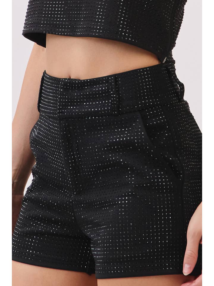 IP3342 Rhinestone-embellished High Waisted Shorts and other Purchase Wholesale sequin shorts. Free Returns & Net 60 Terms on Faire trending on Faire.