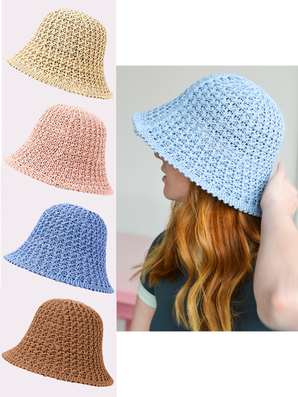 Mark Ashton Wholesale - Wholesale Bucket Hat - Women's - 90s Crocheted Bucket Hat9
