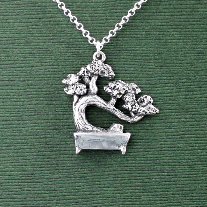 Silver Bramble Jewelry – Großhandel Kette mit Anhänger/Charm – Bonsai-Baum-Halskette aus Sterlingsilber