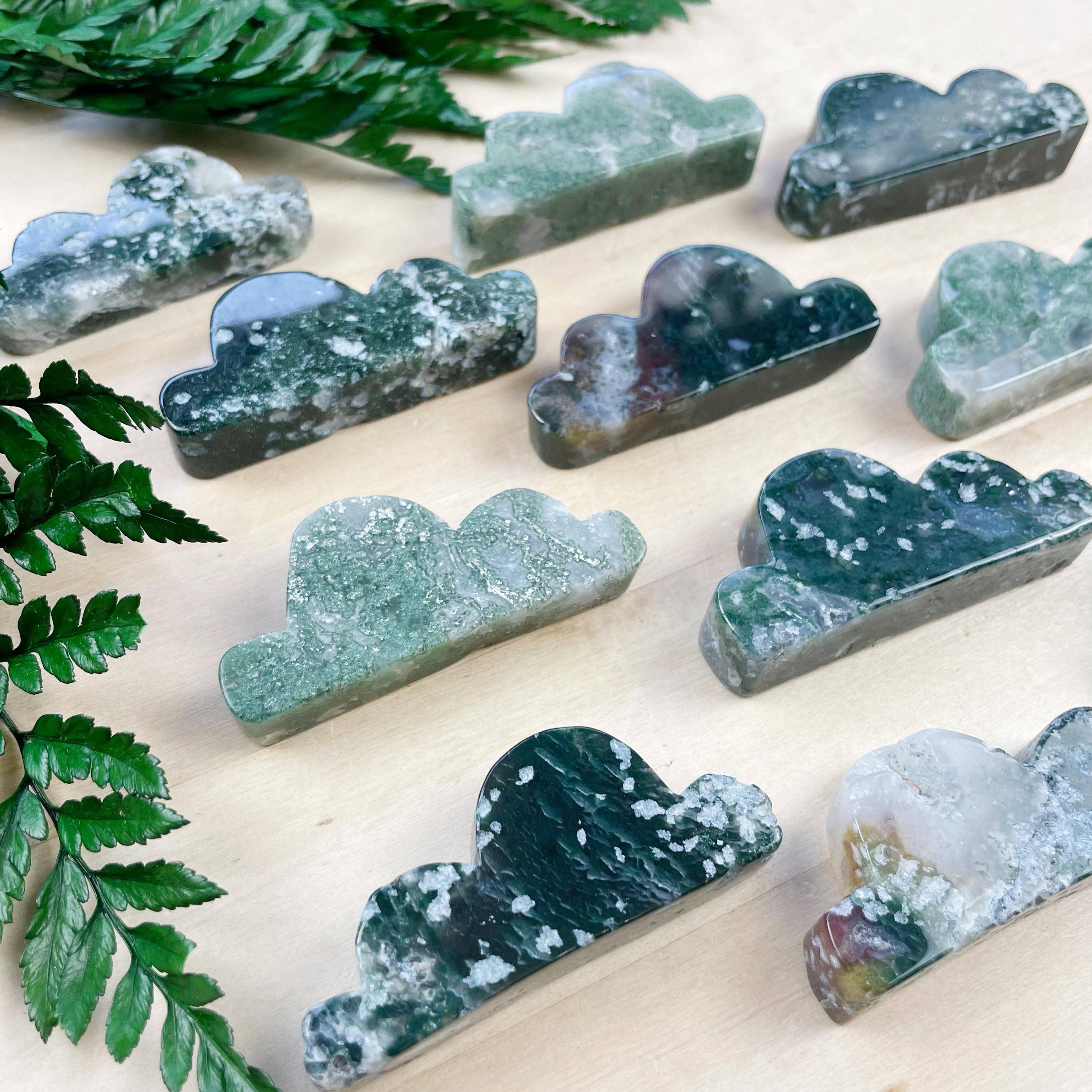 Ewelina Pas Jewelry - Wholesale Spiritual Stone/Crystal - Moss Agate Cloud Carving8