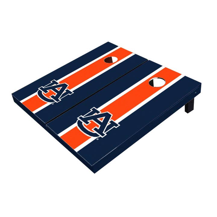 Auburn Tigers Matching Stripe All-Weather Cornhole Set for wholesale by Skip's Garage
