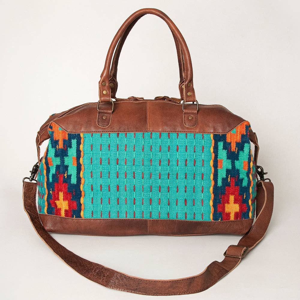 LS Western - Vente Sac de voyage – femme - Sac de voyage en laine et cuir du sud-ouest LC-ADBG460 Sac de selle tissé à la main25