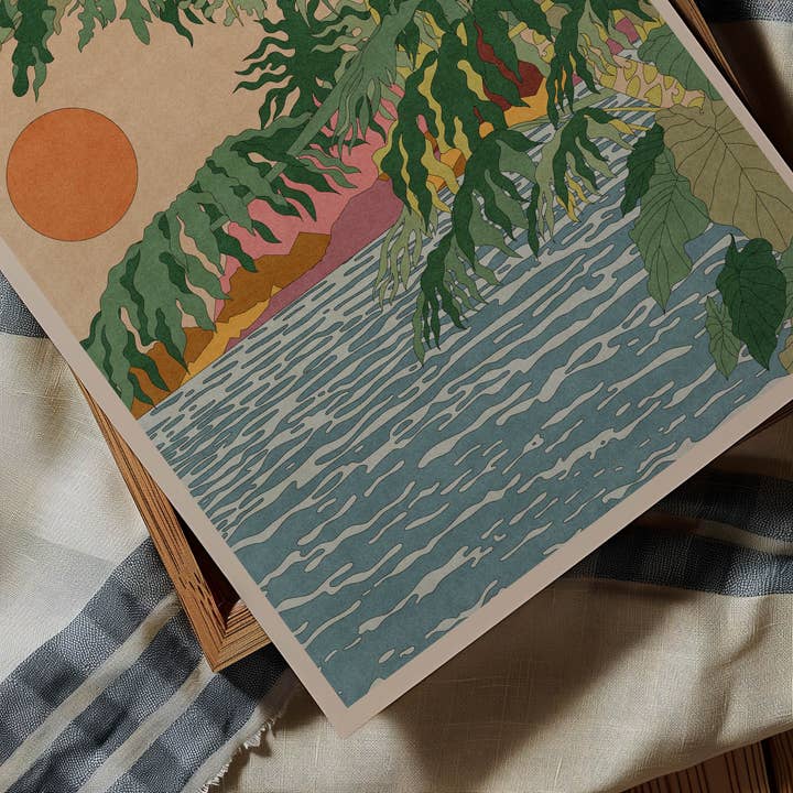 OMG Kitty - Wholesale Art Print - Orange Moon Art Print: Botanical Tropical Wall Art1