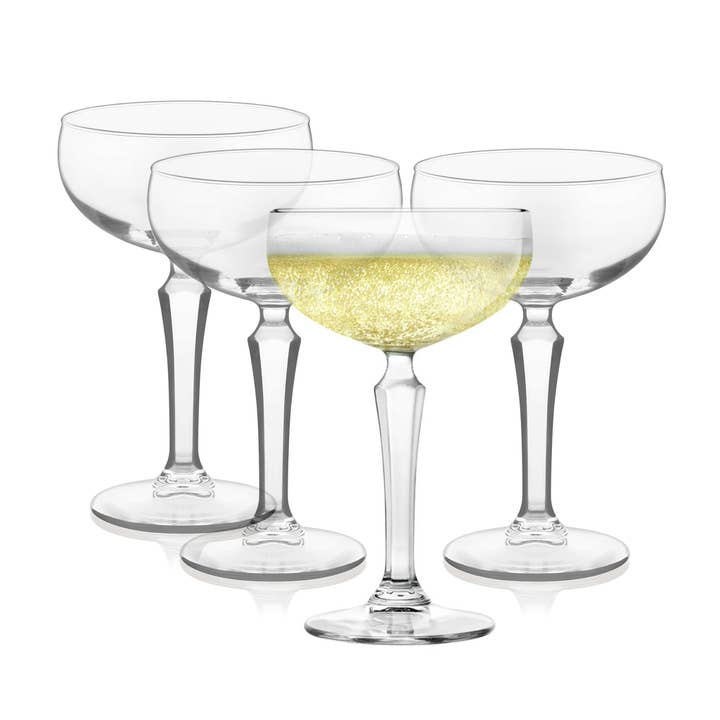 Libbey - Wholesale Cocktail/Liquor Glass - Libbey Capone Speakeasy Coupe Cocktail Glasses, 8.6 ounce, Set of 4