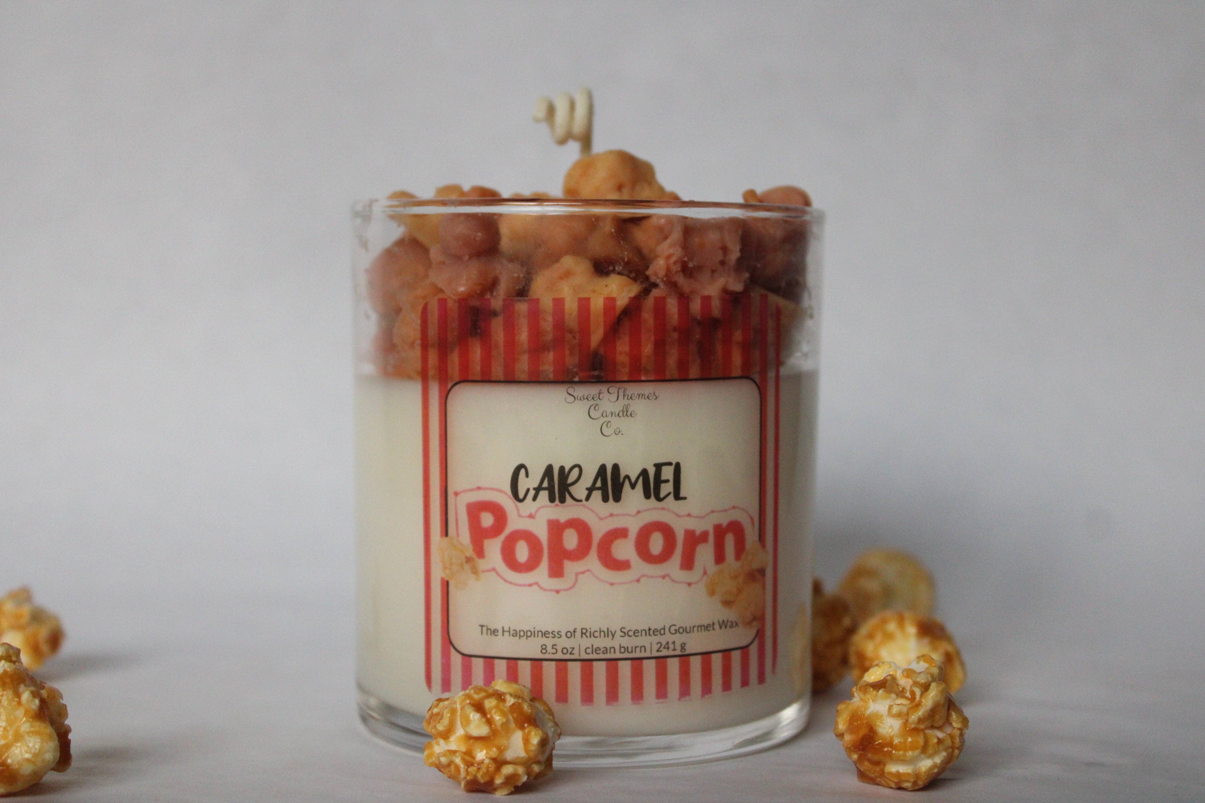 Sweet Themes Candle Co. - Wholesale Jar/Filled Candle - Caramel Popcorn - smells like Movie Night7