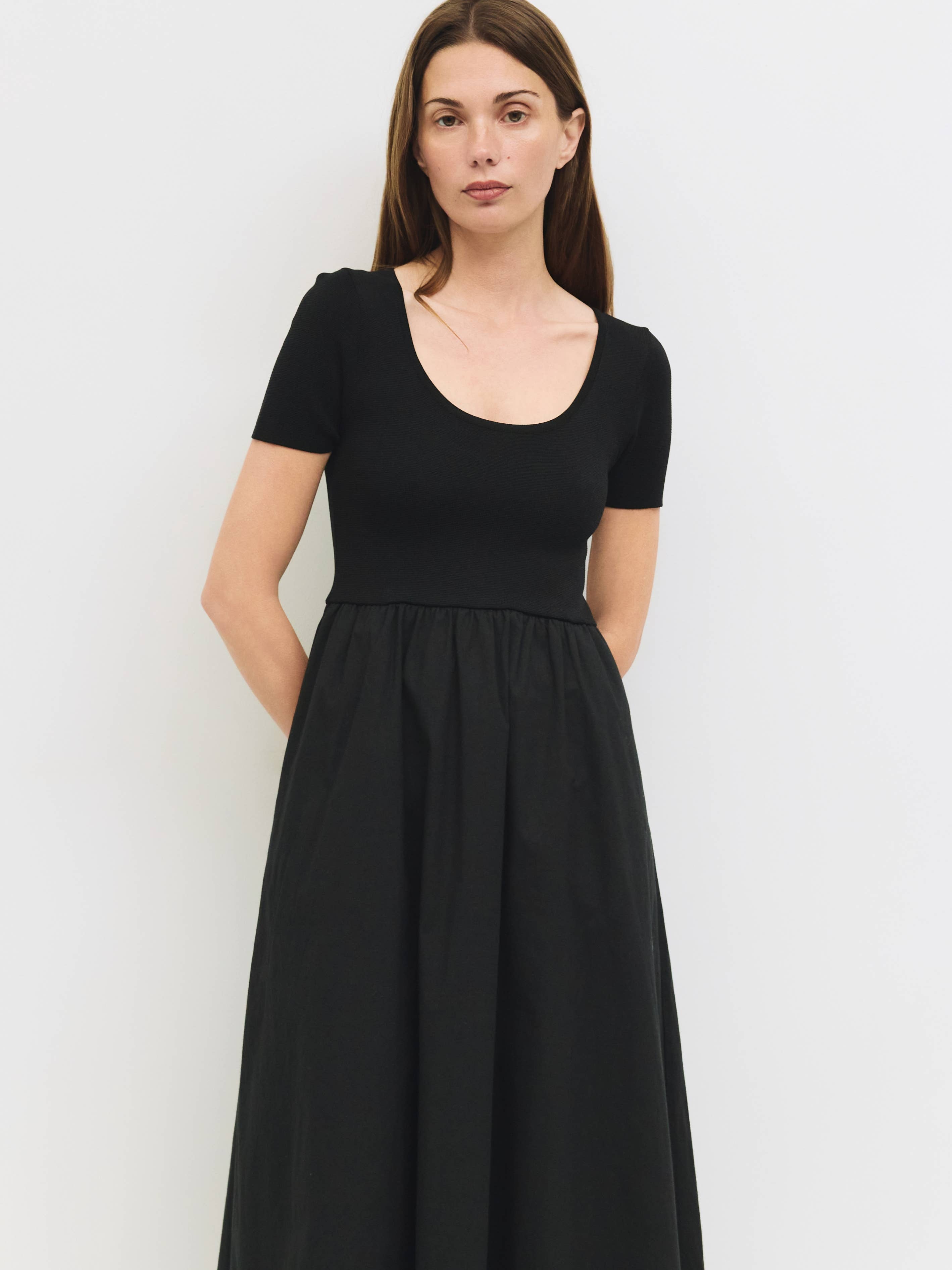 MOD REF - Wholesale Dress - Women's - The Lynette Dress | Knit Short Sleeve Midi Dress3