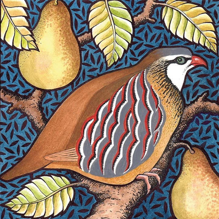 Greeting Card Partridge for wholesale by Natural Partners Limited