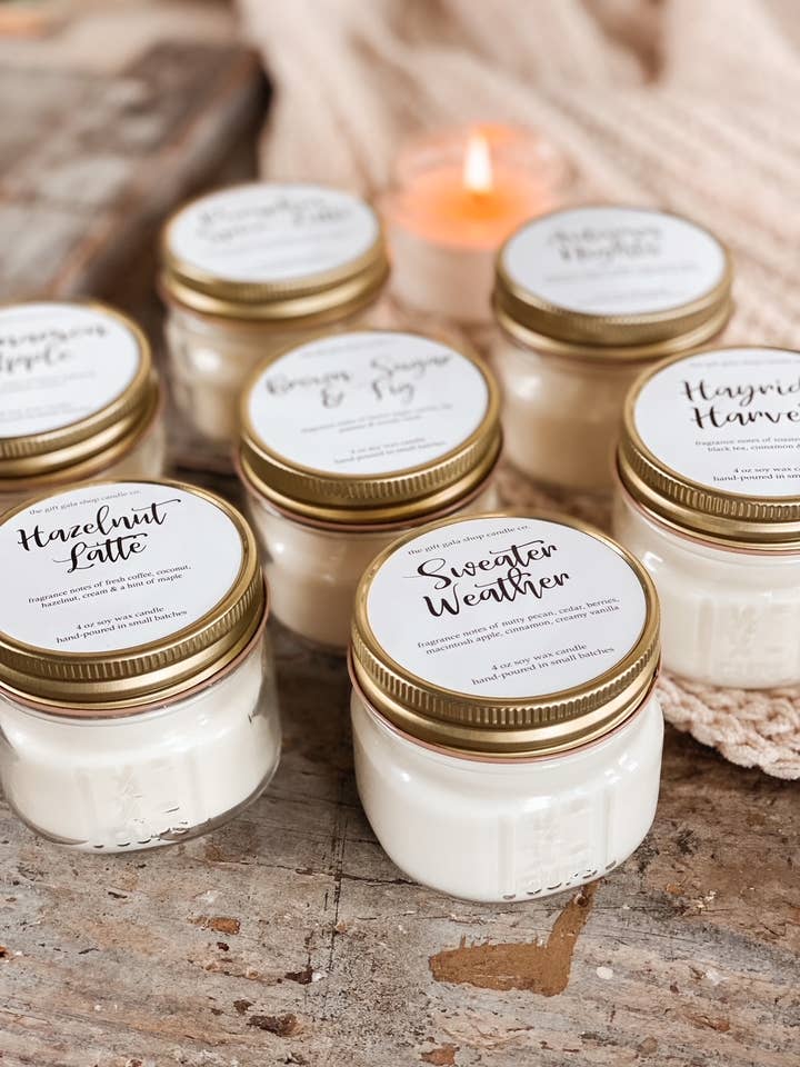 Modern Farmhouse 5 oz Fall Soy Candles - Eco Friendly for wholesale by The Gift Gala Shop Candle Co.