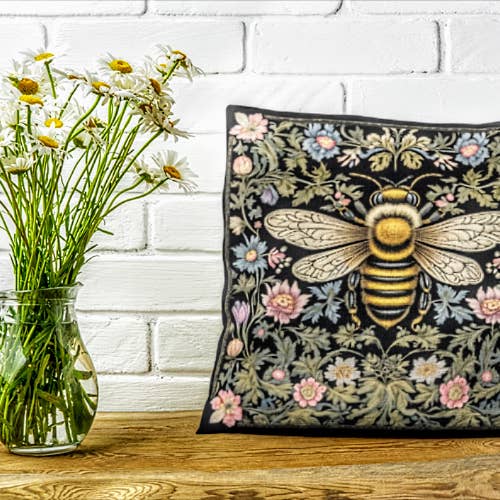 Upside Down Owl Farm - Wholesale Throw/Decorative Pillow - Home Decor - William Morris Bee Pillow, 18x184