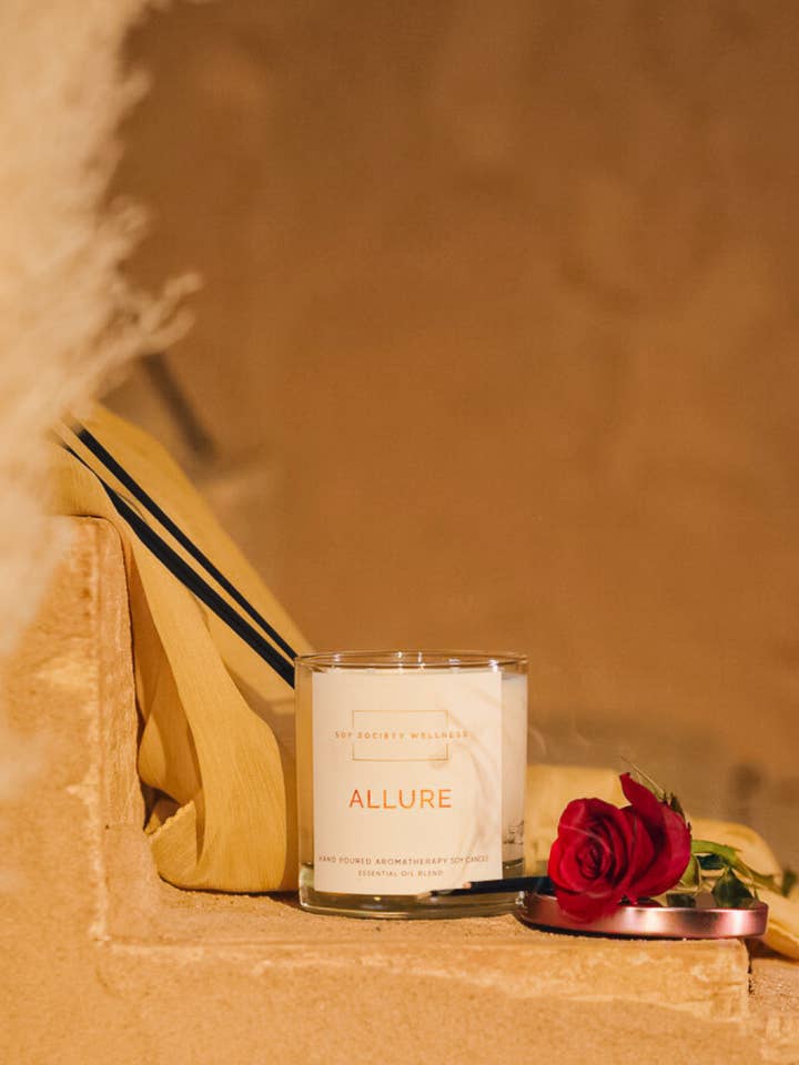 ALLURE Soy Candle 10 oz | Soy Society Wellness | MUSE 2024 for wholesale by Soy Society Wellness