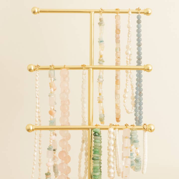 Land of Palms – Pulseira de missangas por atacado – Jade - Pulseira Aventurina Verde com Frisas2