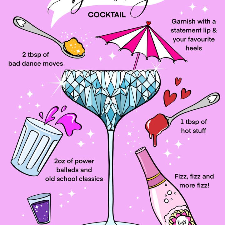 Kate Illustrate – wholesale Birthday card – Birthday Cocktail Greetings Card