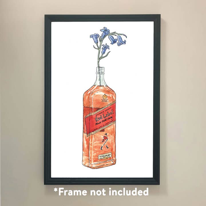 Bluebells in Johnnie Walker Red Label pour la vente par Lee McGuire Art