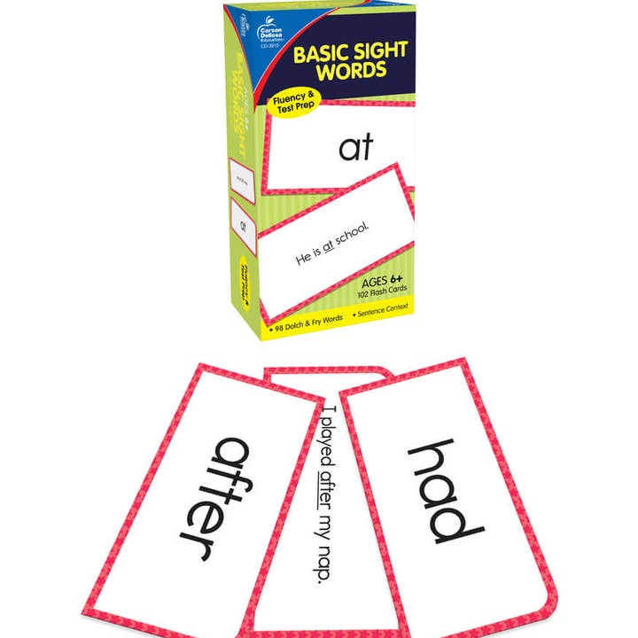 Carson Dellosa Education - Wholesale Learning Cards - Kids & Baby - Basic Sight Words Flash Cards, Ages 6 - 90
