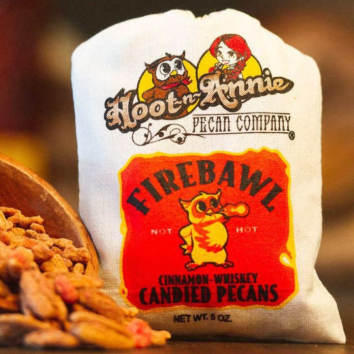 Hoot-n-Annie Pecan Company - Vente Noix - Pacanes confites à la cannelle et au whisky | Noix de pécan Hoot's Firebawl | 5