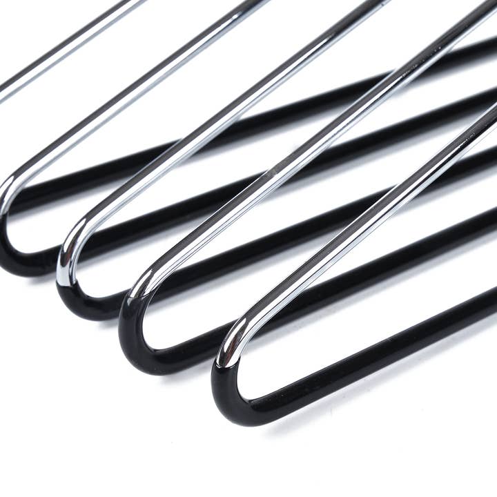 Quality Hangers - Wholesale Clothes Hangers - 8882 Metal Hanger with Black PVC coating on Bottom8